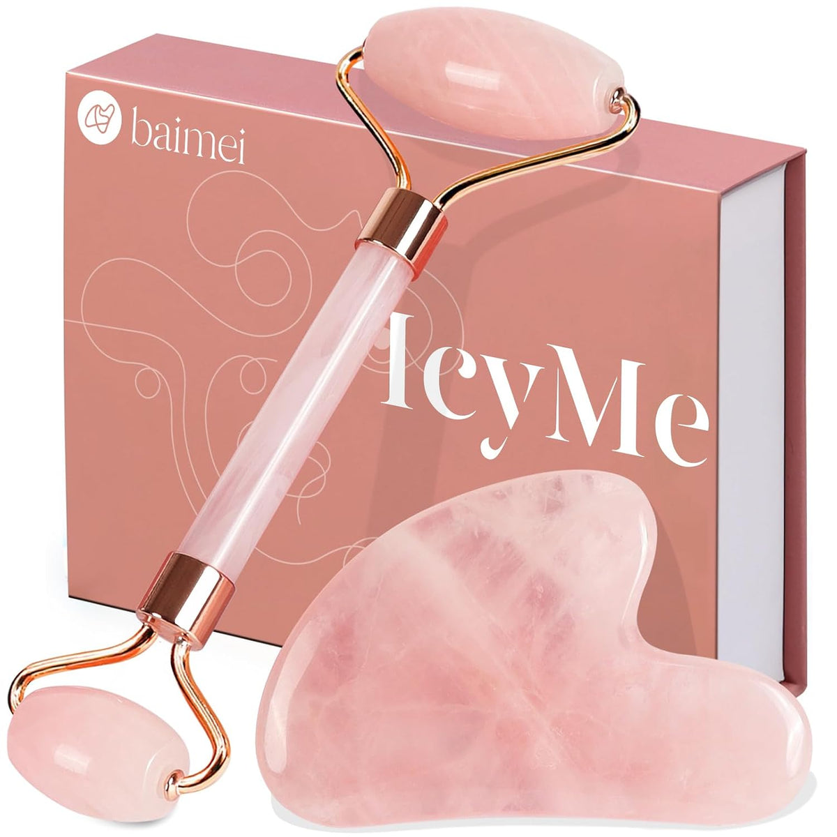 Rose Quartz Roller and Gua Sha